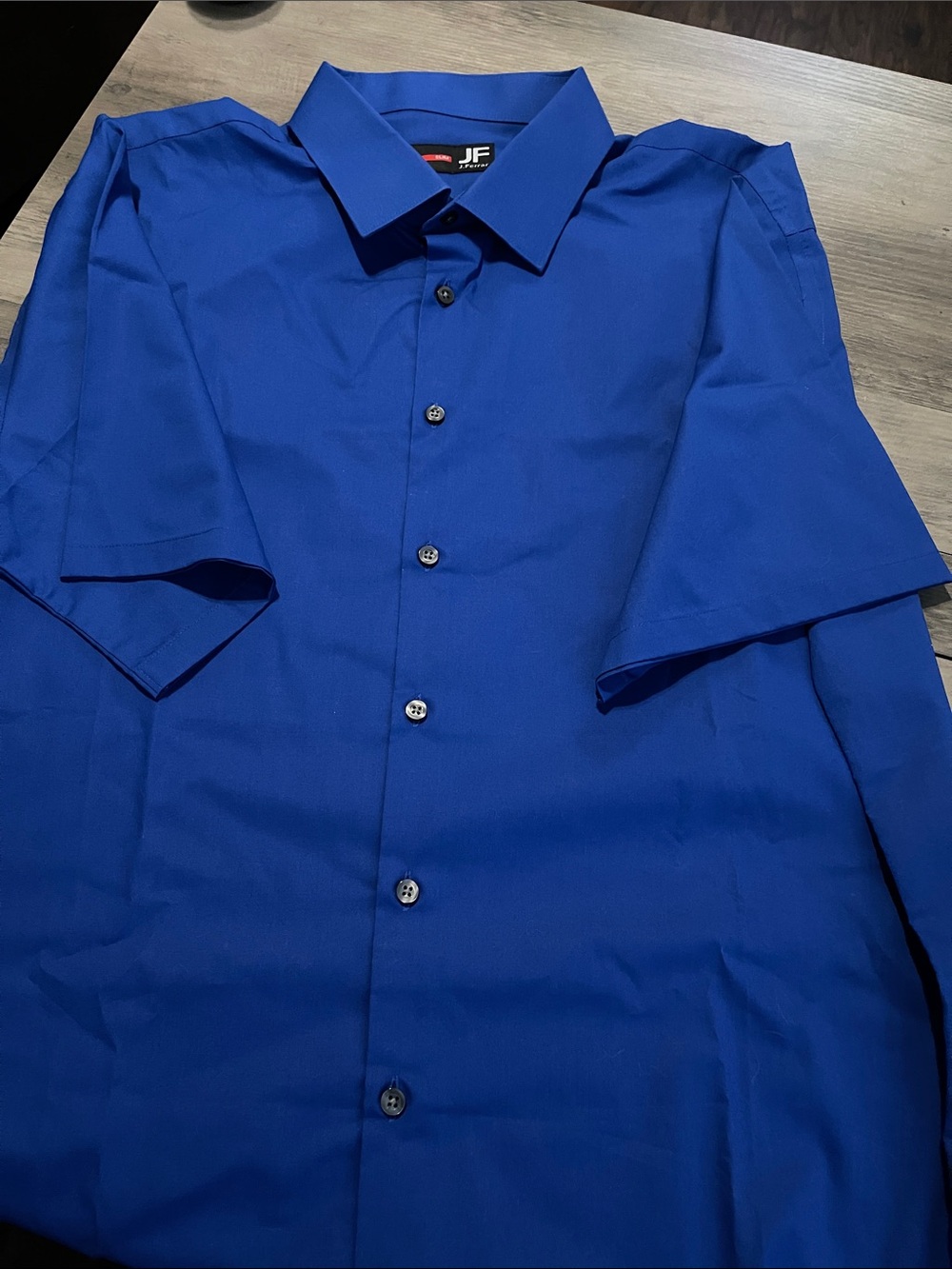 #A330 JM Collection Men's Short-Sleeve Button-Down Shirt in Royal Blue